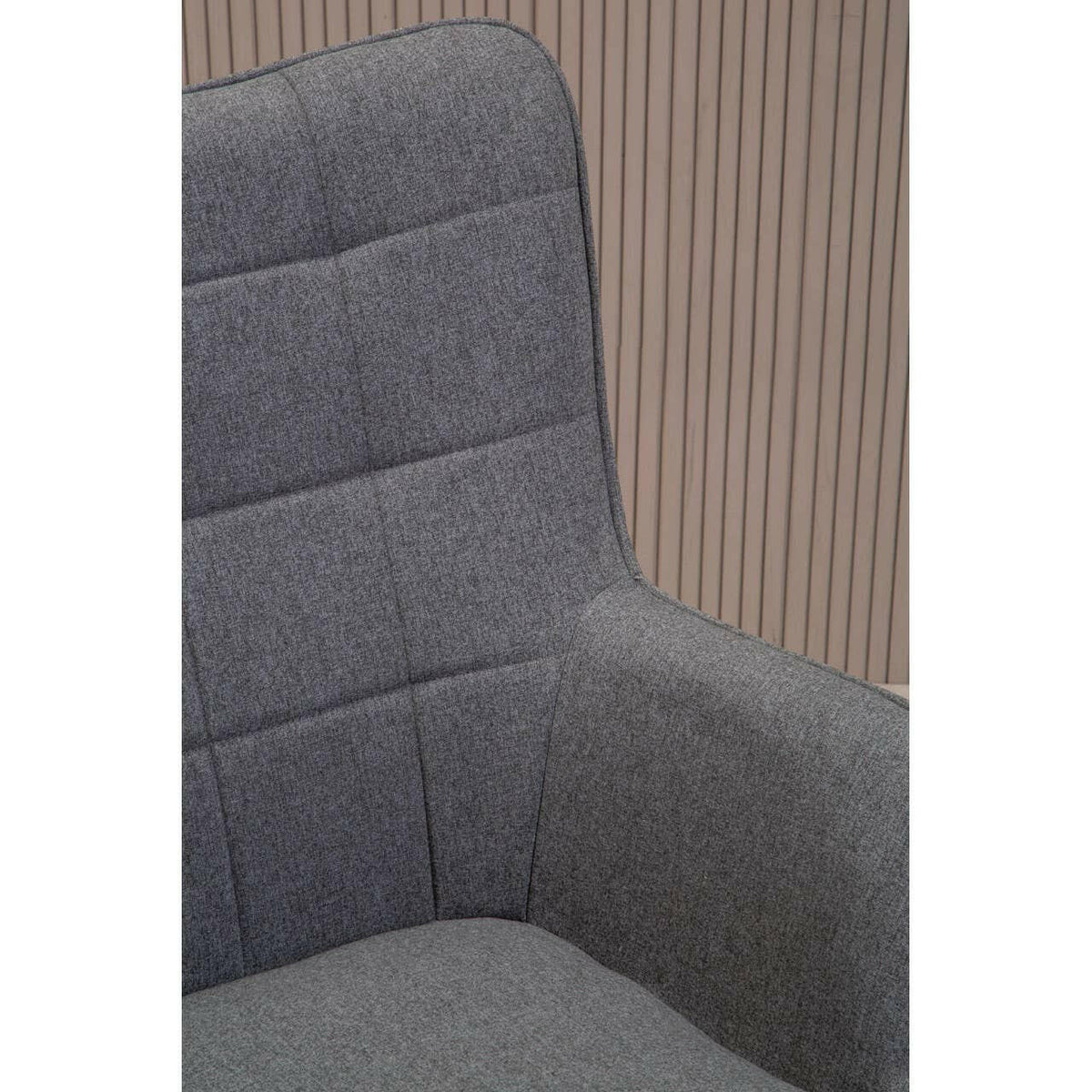 Stockholm Grey Fabric Armchair.