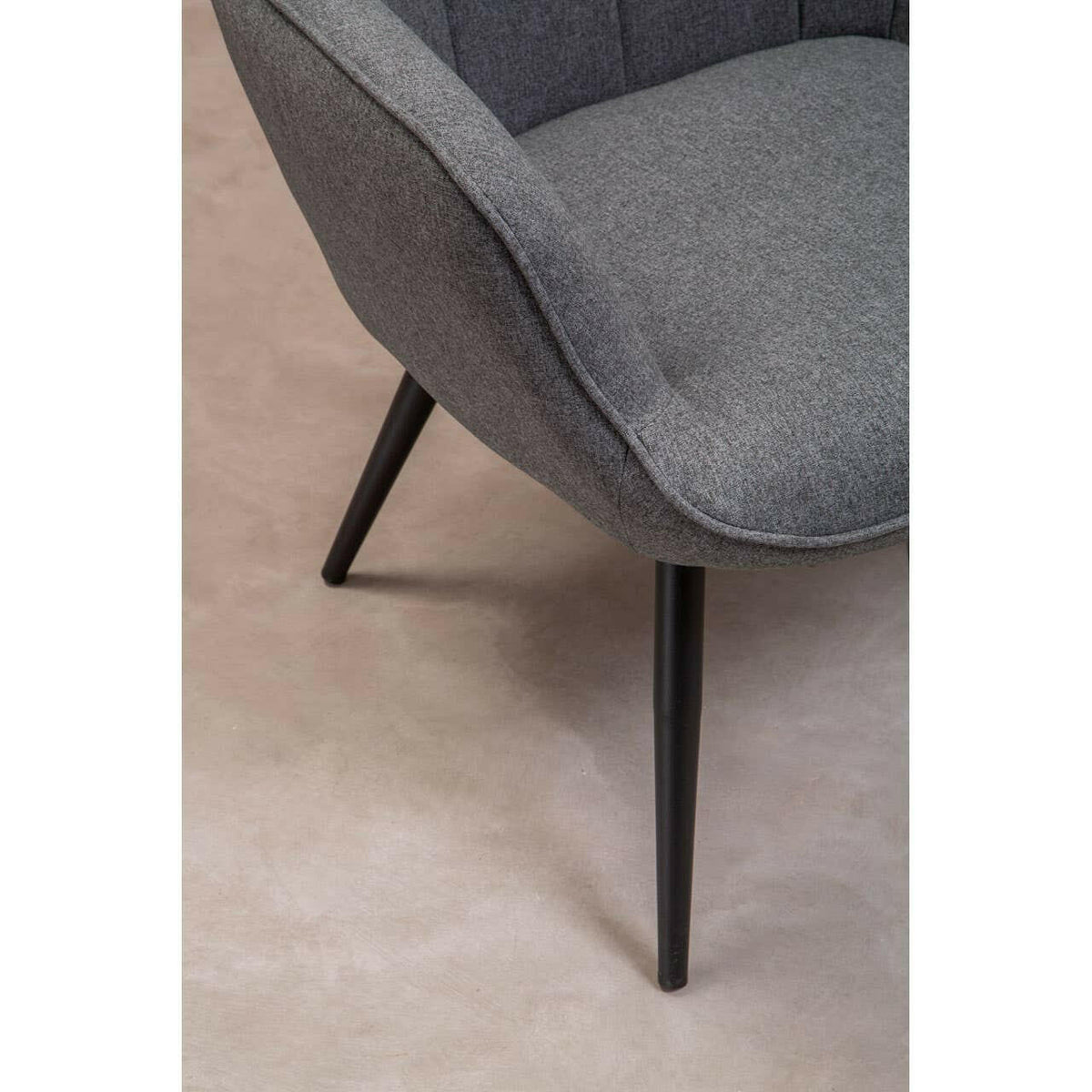 Stockholm Grey Fabric Armchair.