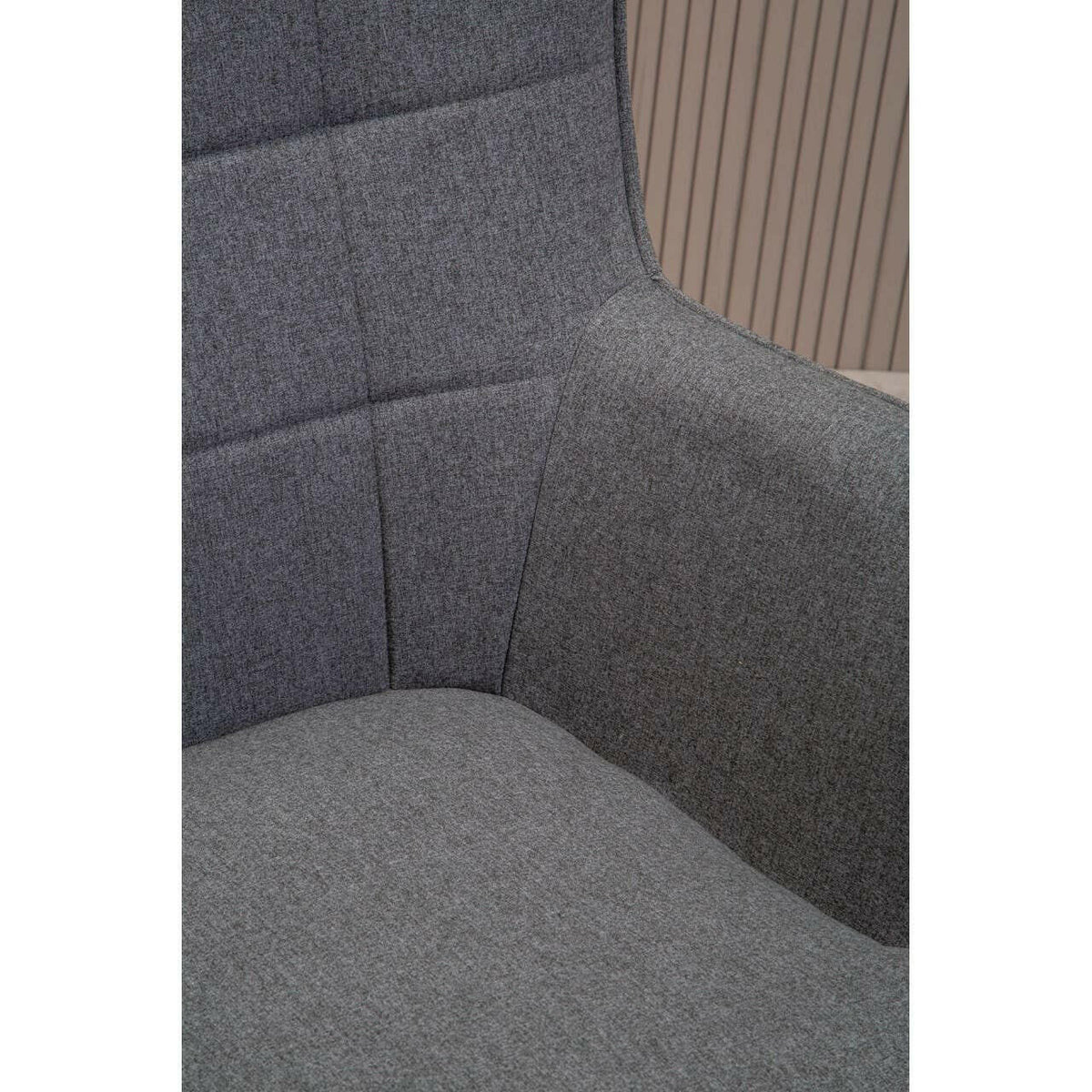 Stockholm Grey Fabric Armchair.