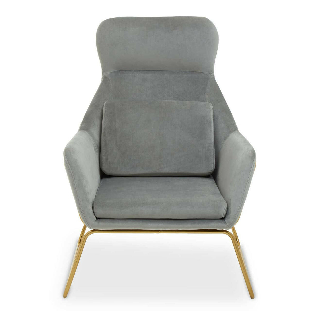 Stockholm Grey Velvet Armchair.