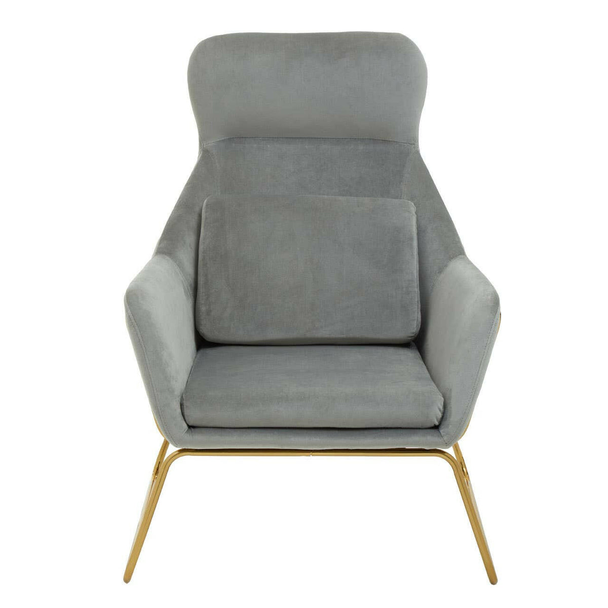 Stockholm Grey Velvet Armchair.
