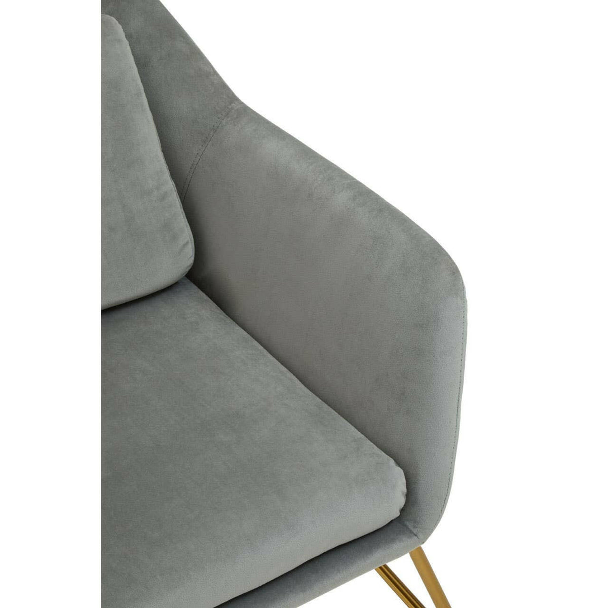 Stockholm Grey Velvet Armchair.