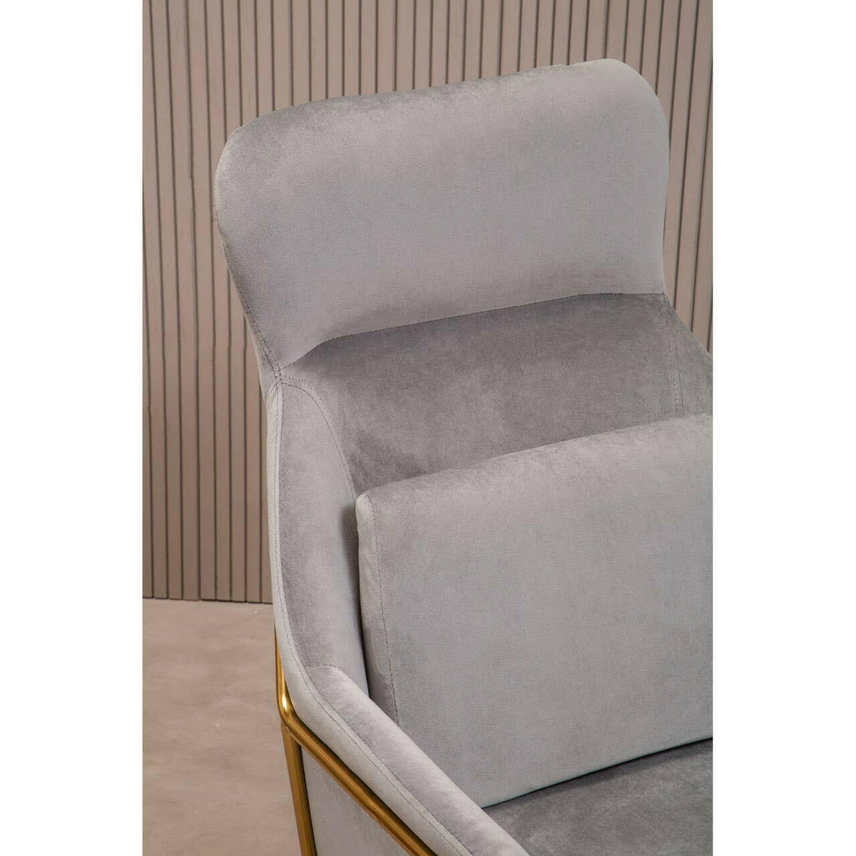 Stockholm Grey Velvet Armchair.
