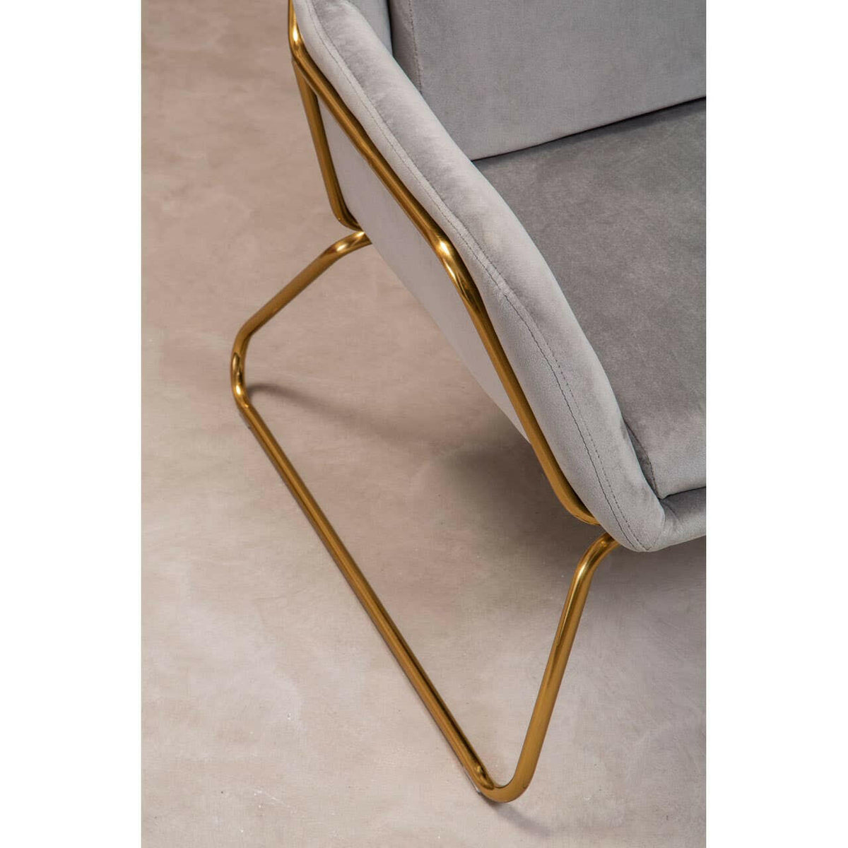 Stockholm Grey Velvet Armchair.