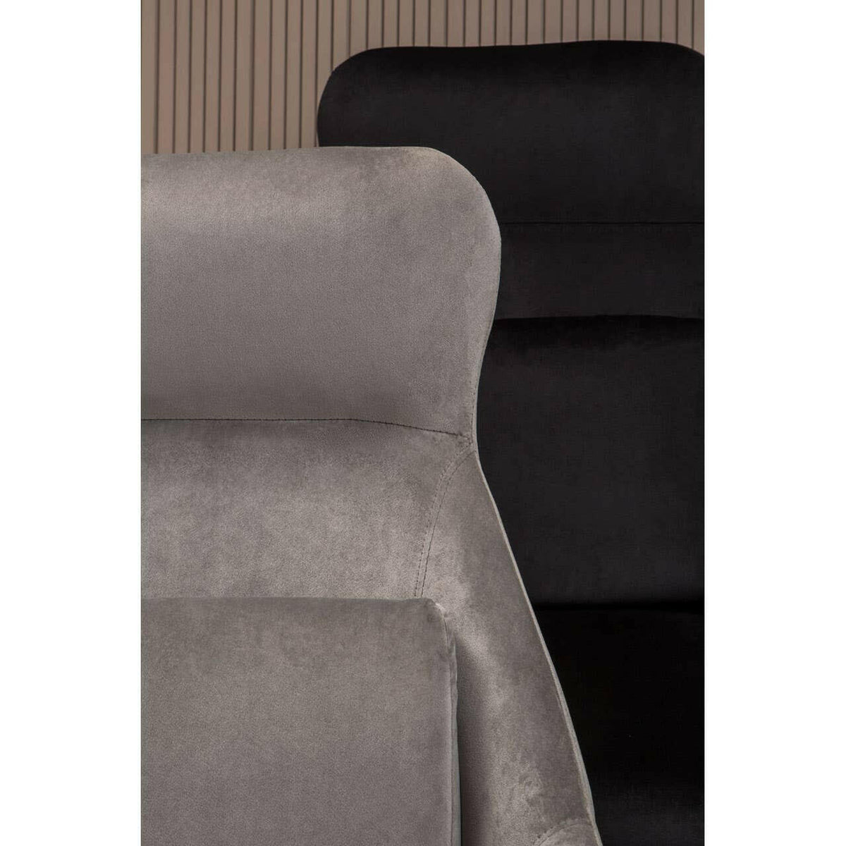 Stockholm Grey Velvet Armchair.
