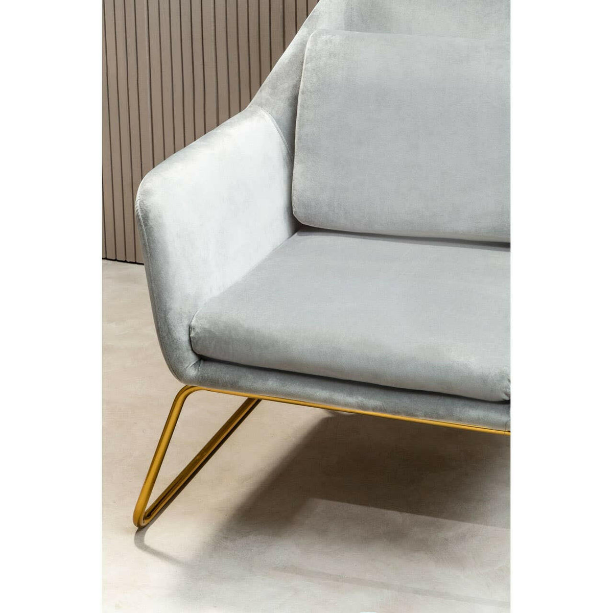Noosa & Co. Living Stockholm Grey Velvet Armchair House of Isabella UK