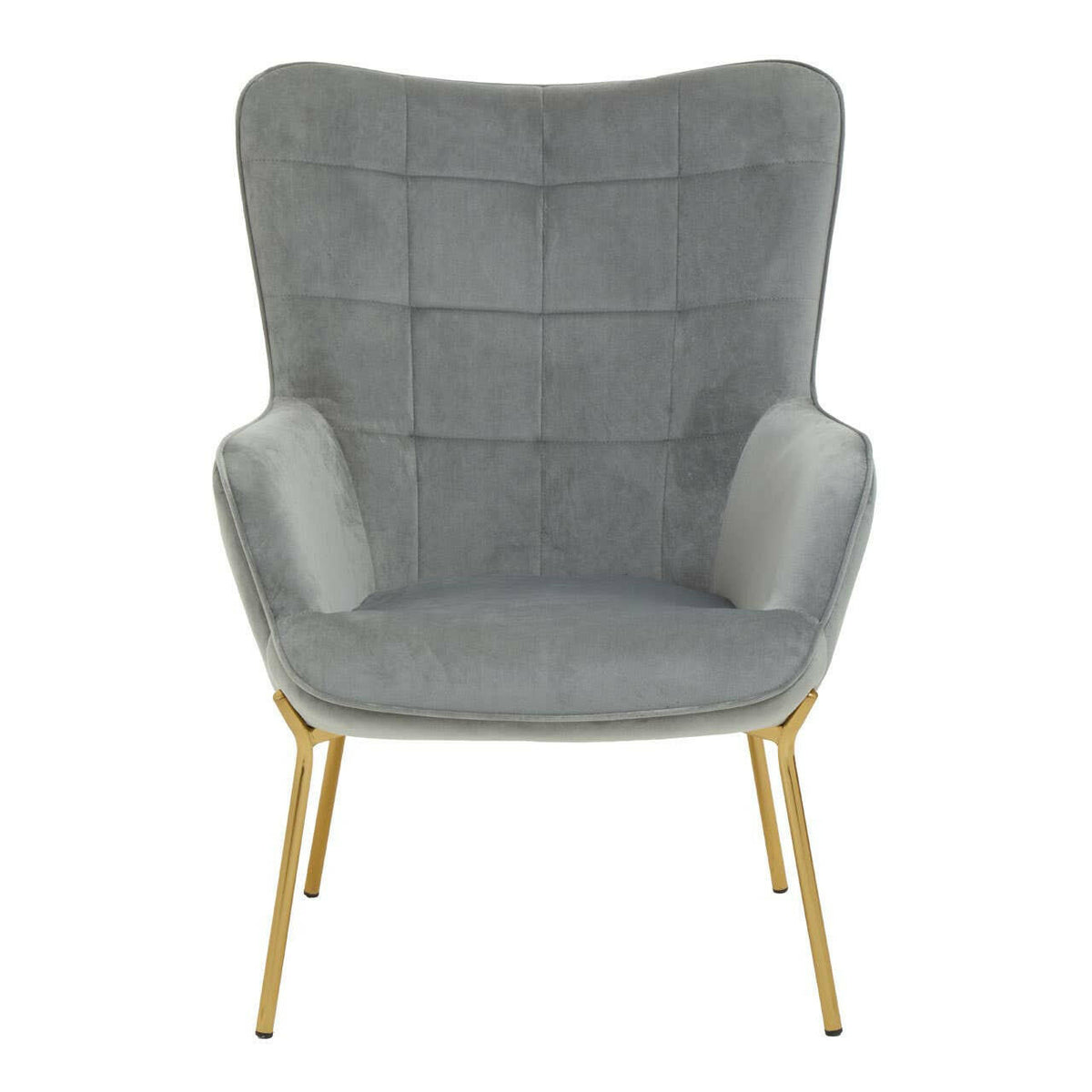 Stockholm Grey Velvet Chair.