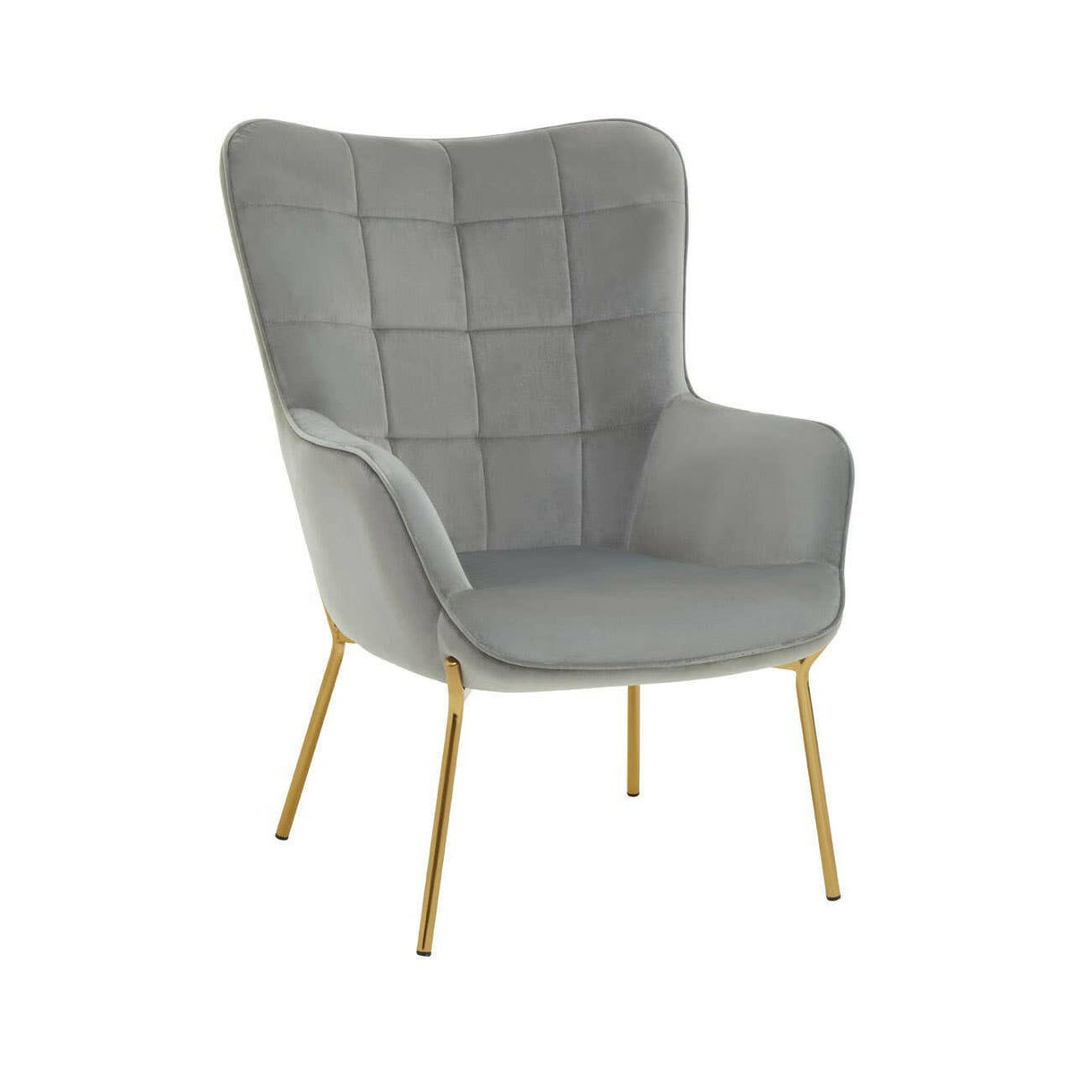 Stockholm Grey Velvet Chair.