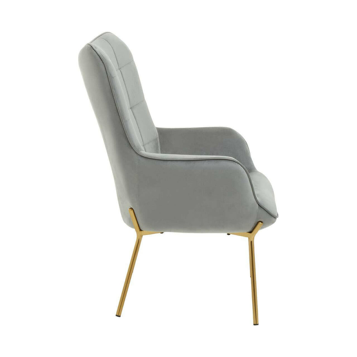 Stockholm Grey Velvet Chair.