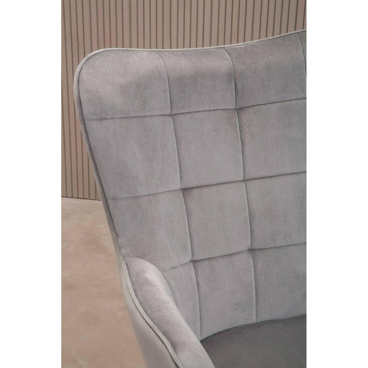 Stockholm Grey Velvet Chair.