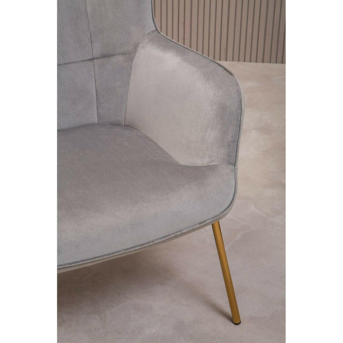 Stockholm Grey Velvet Chair.
