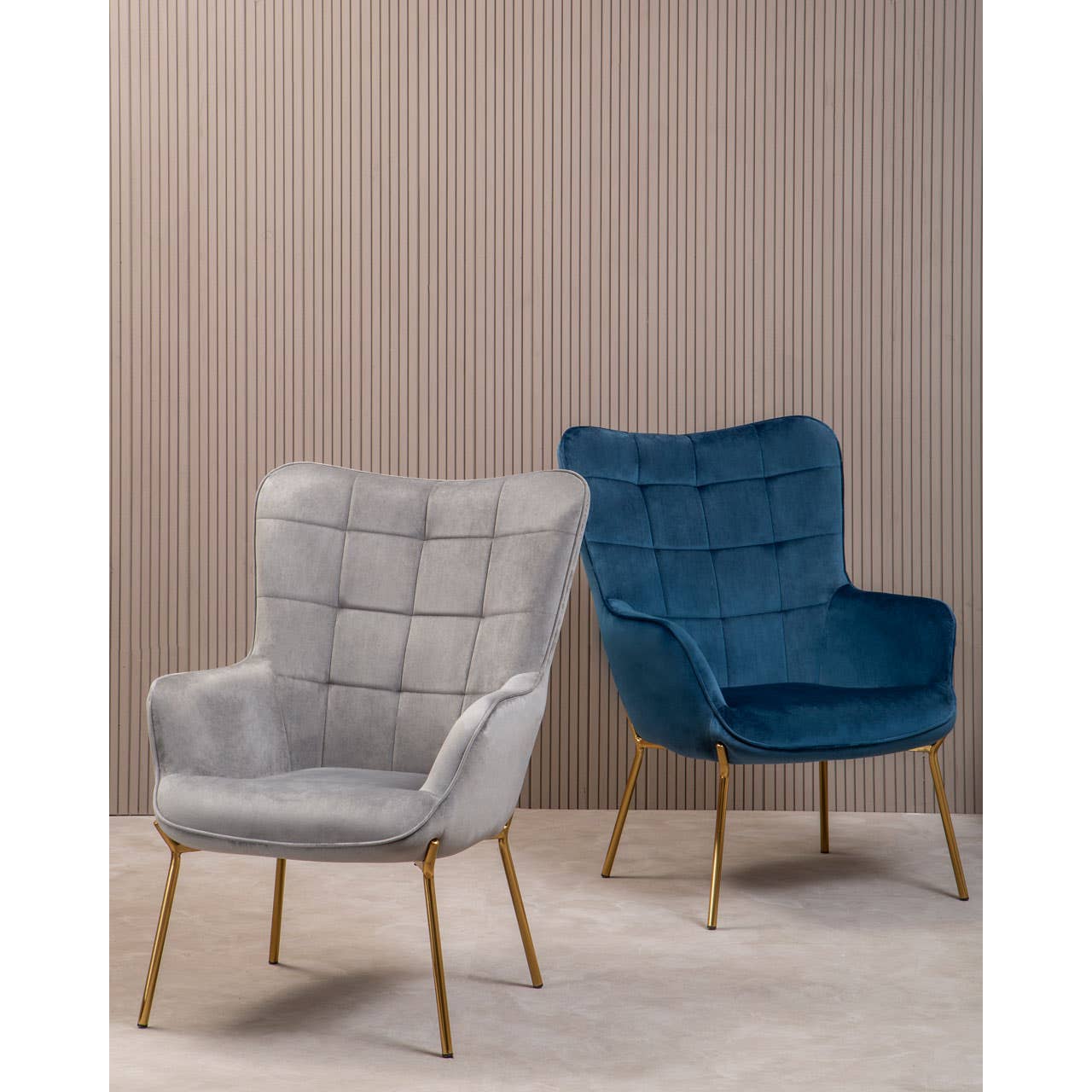 Noosa & Co. Living Stockholm Grey Velvet Chair House of Isabella UK