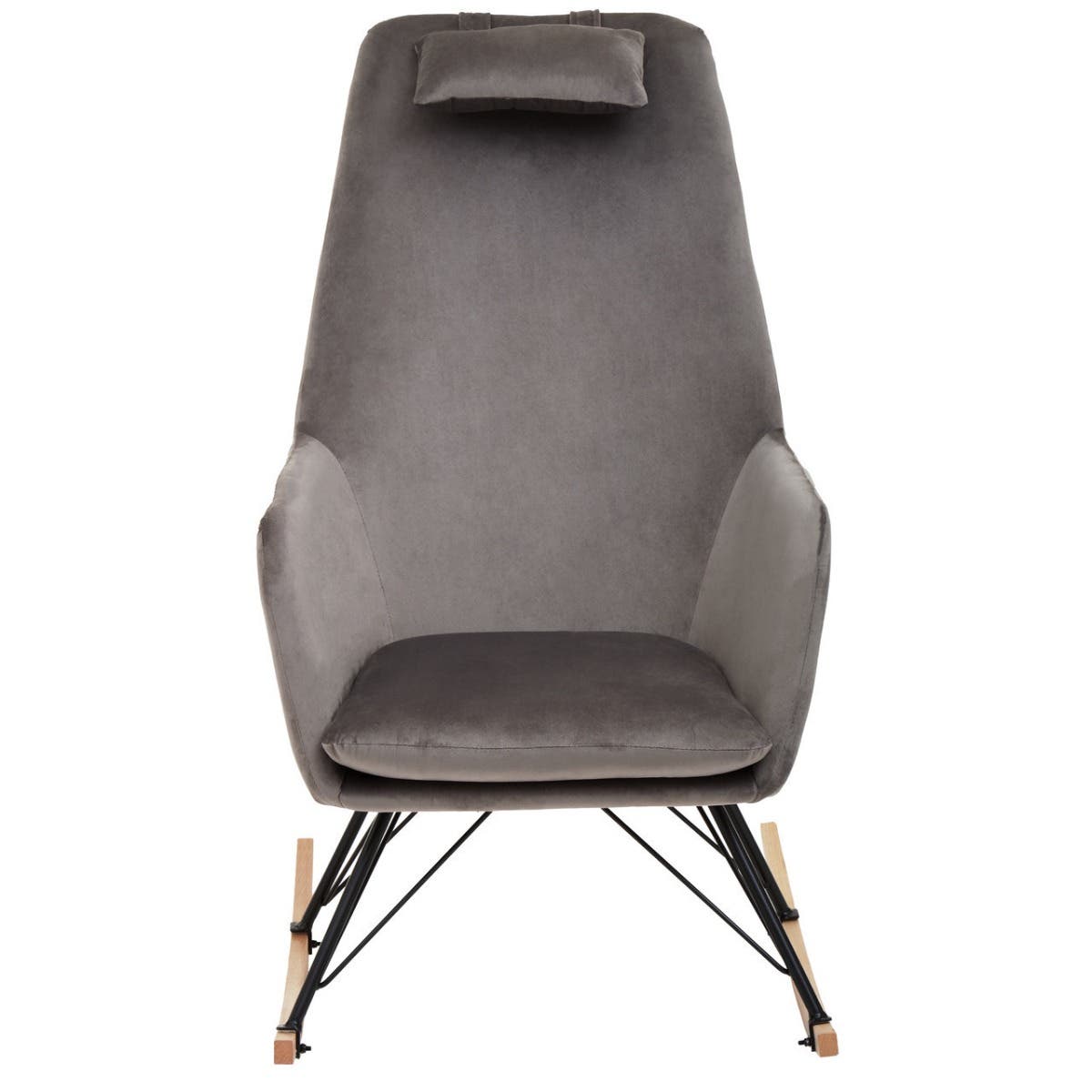 Stockholm Grey Velvet Rocking Chair.