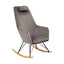 Stockholm Grey Velvet Rocking Chair.