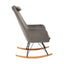 Stockholm Grey Velvet Rocking Chair.