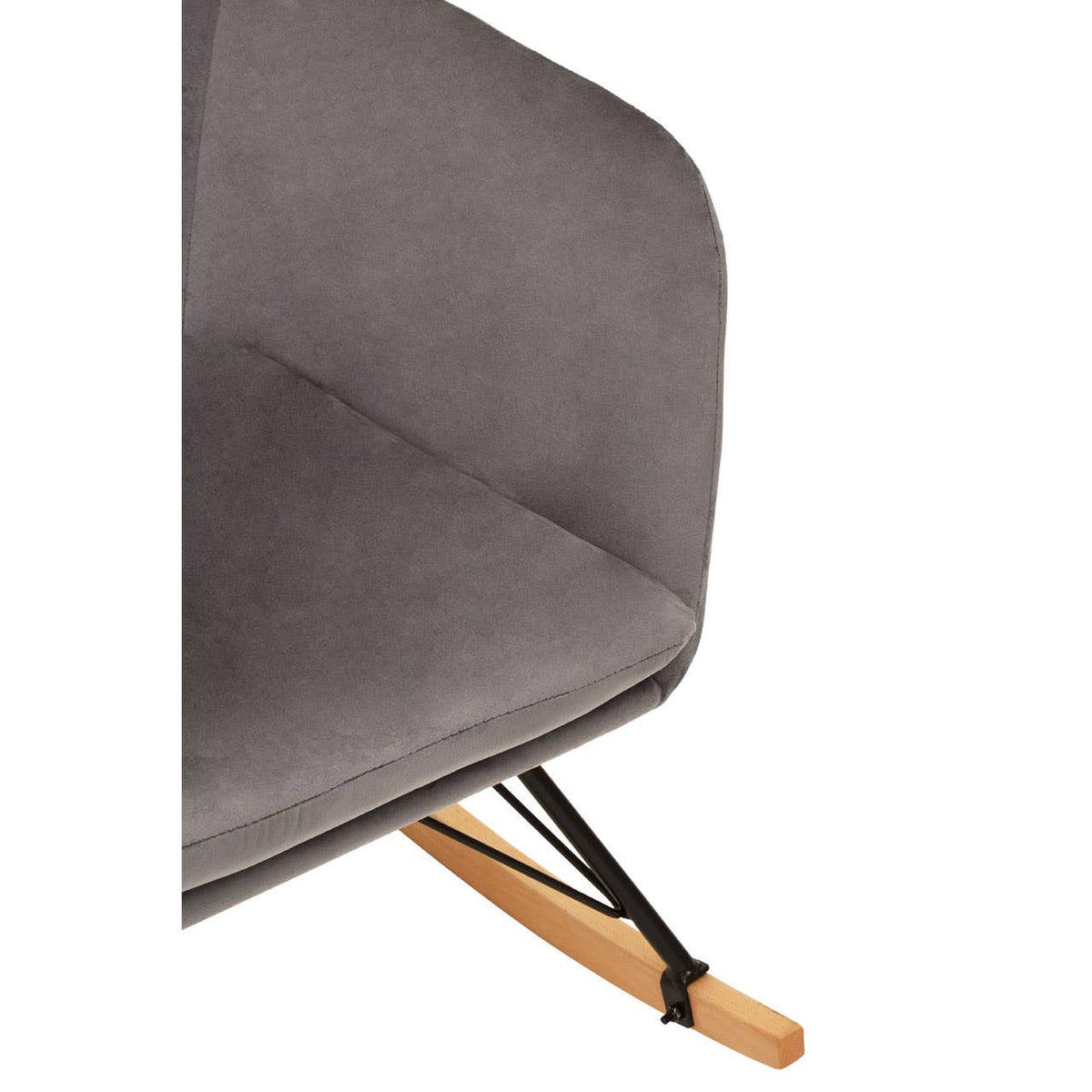 Stockholm Grey Velvet Rocking Chair.