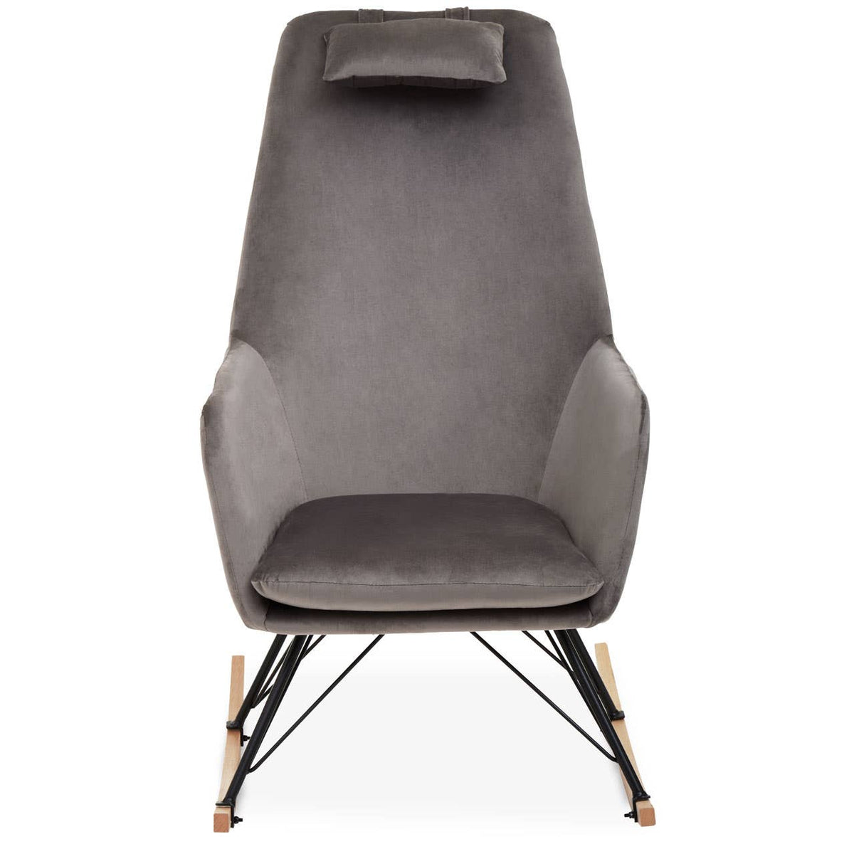 Stockholm Grey Velvet Rocking Chair.