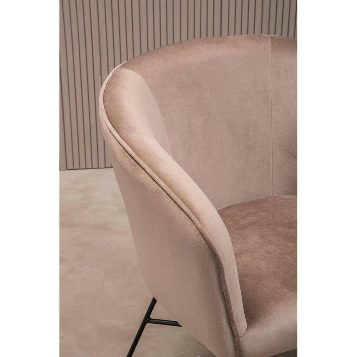 Stockholm Mink Velvet Chair.