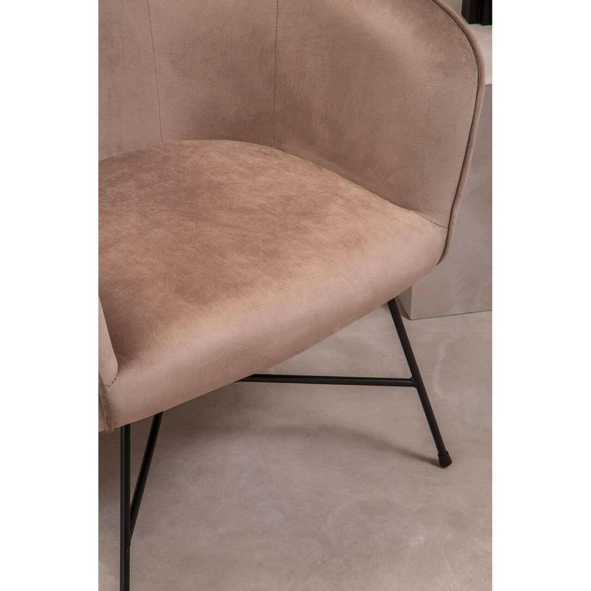 Stockholm Mink Velvet Chair.