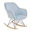 Stockholm Small Blue Velvet Rocking Chair.