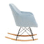 Stockholm Small Blue Velvet Rocking Chair.