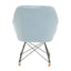 Stockholm Small Blue Velvet Rocking Chair.