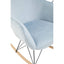 Stockholm Small Blue Velvet Rocking Chair.