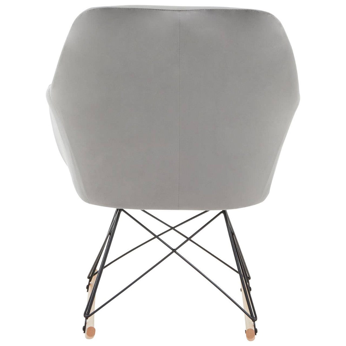 Stockholm Small Grey Velvet Rocking Chair.