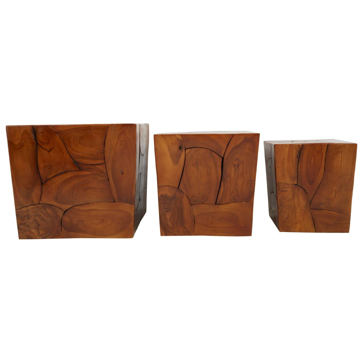 Surat Set Of 3 Teak Root Stools.