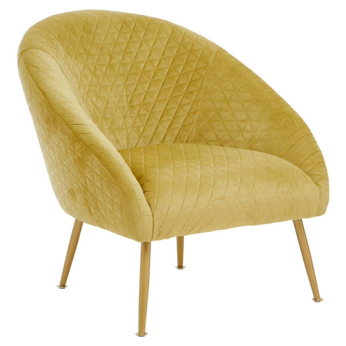 Tania Gold Velvet Occasional Chair.