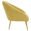 Tania Gold Velvet Occasional Chair.