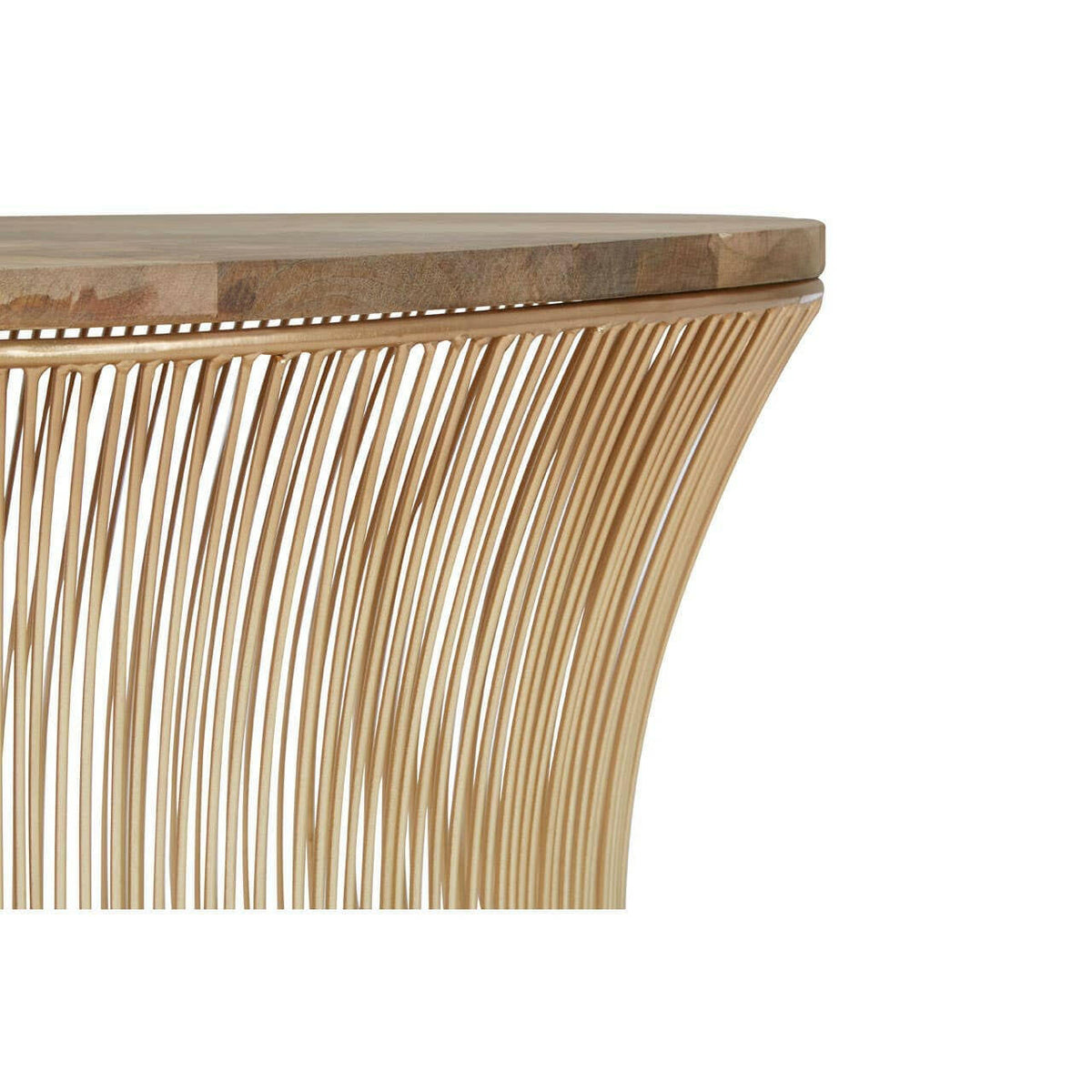 Templar Gold Finish Wire Coffee Table.