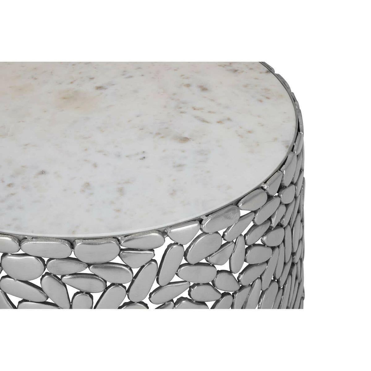 Templar Set Of 2 Antique Pewter Side Tables.