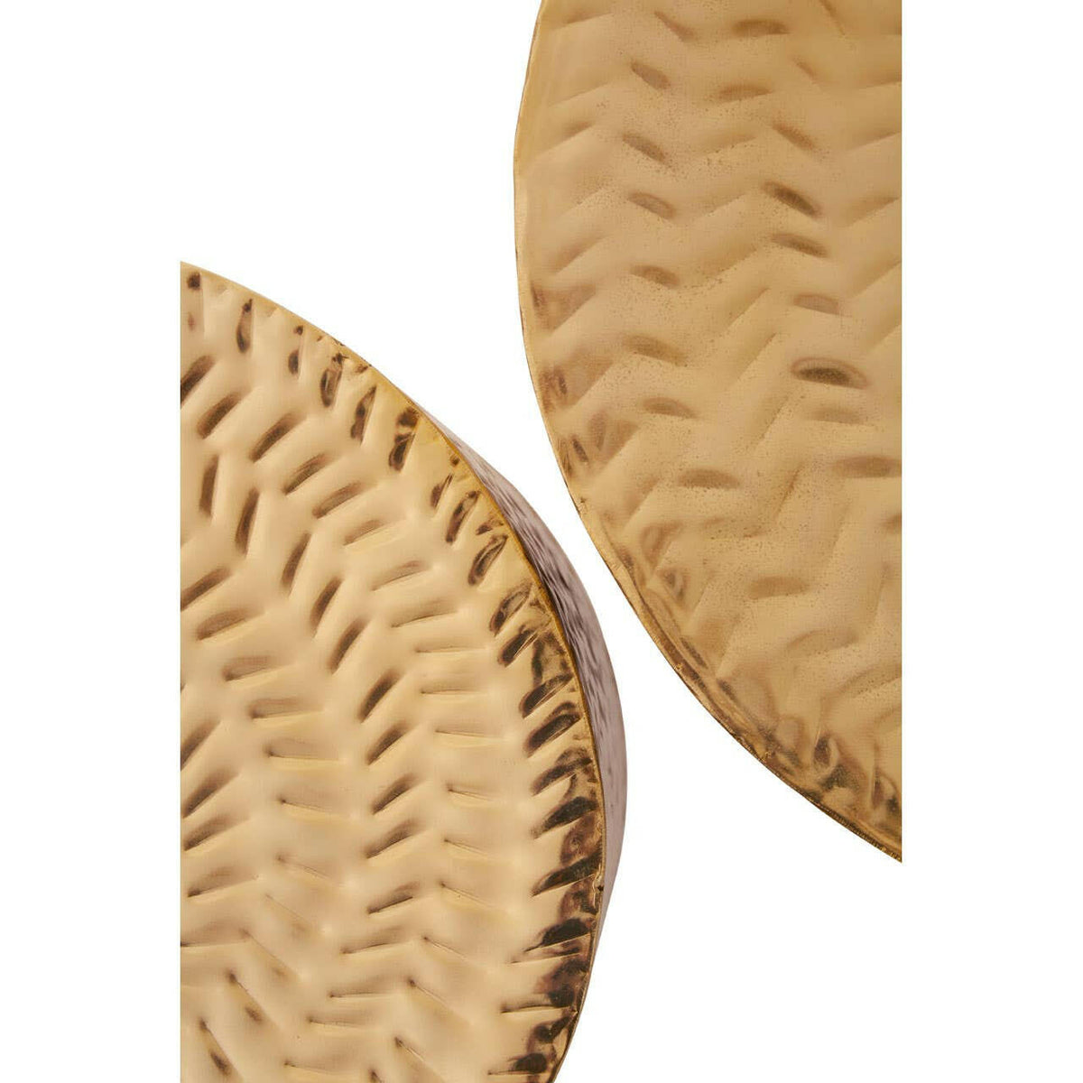 Templar Set Of 2 Gold Finish Stools.