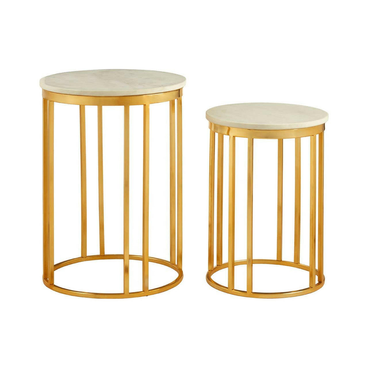 Templar Set Of 2 Linear Design Side Tables.