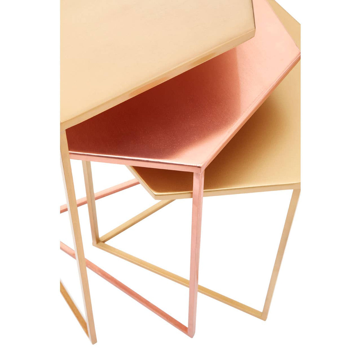 Templar Set Of 3 Bronze Finish Tables.