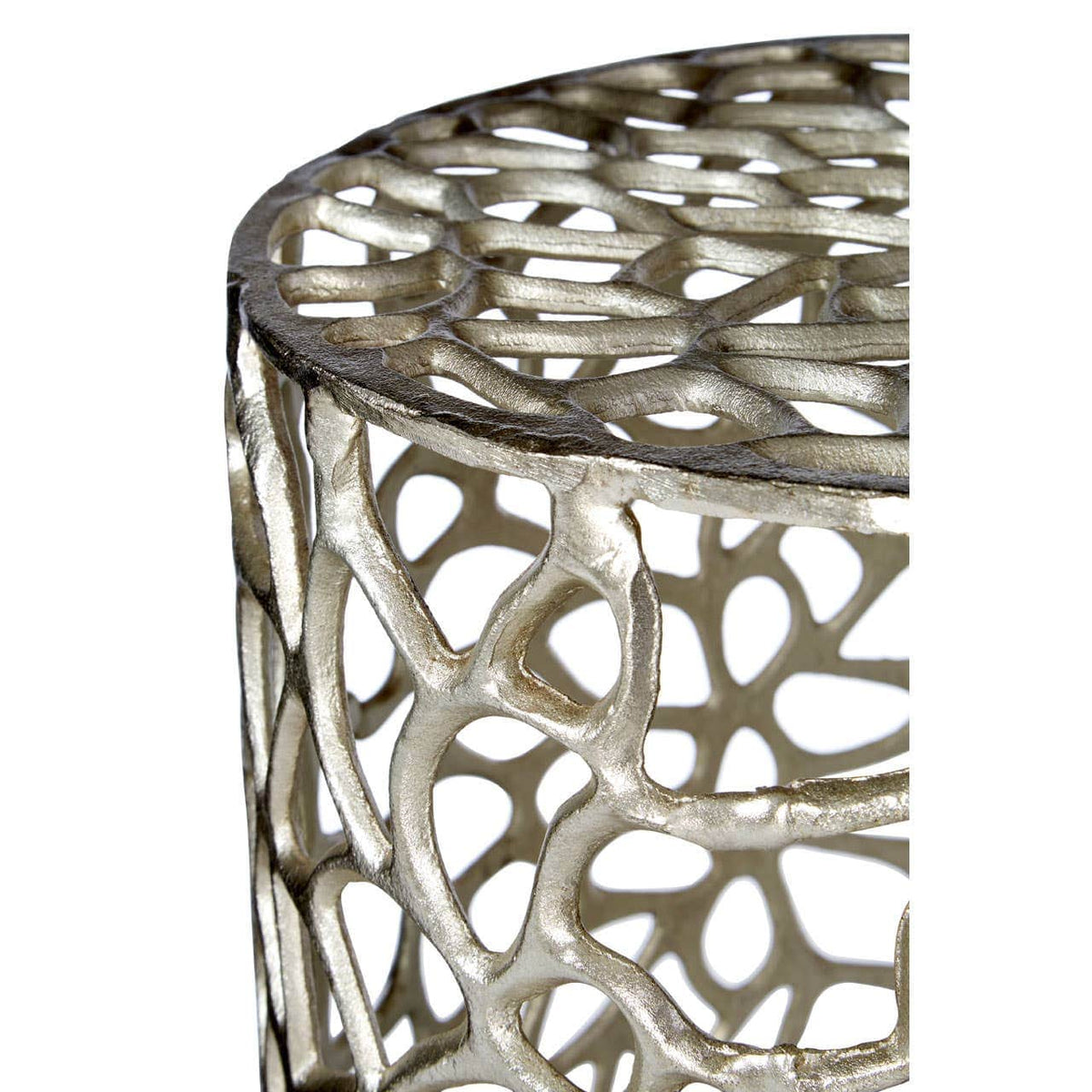 Templar Stools With Silver Finish - Set Of 2.