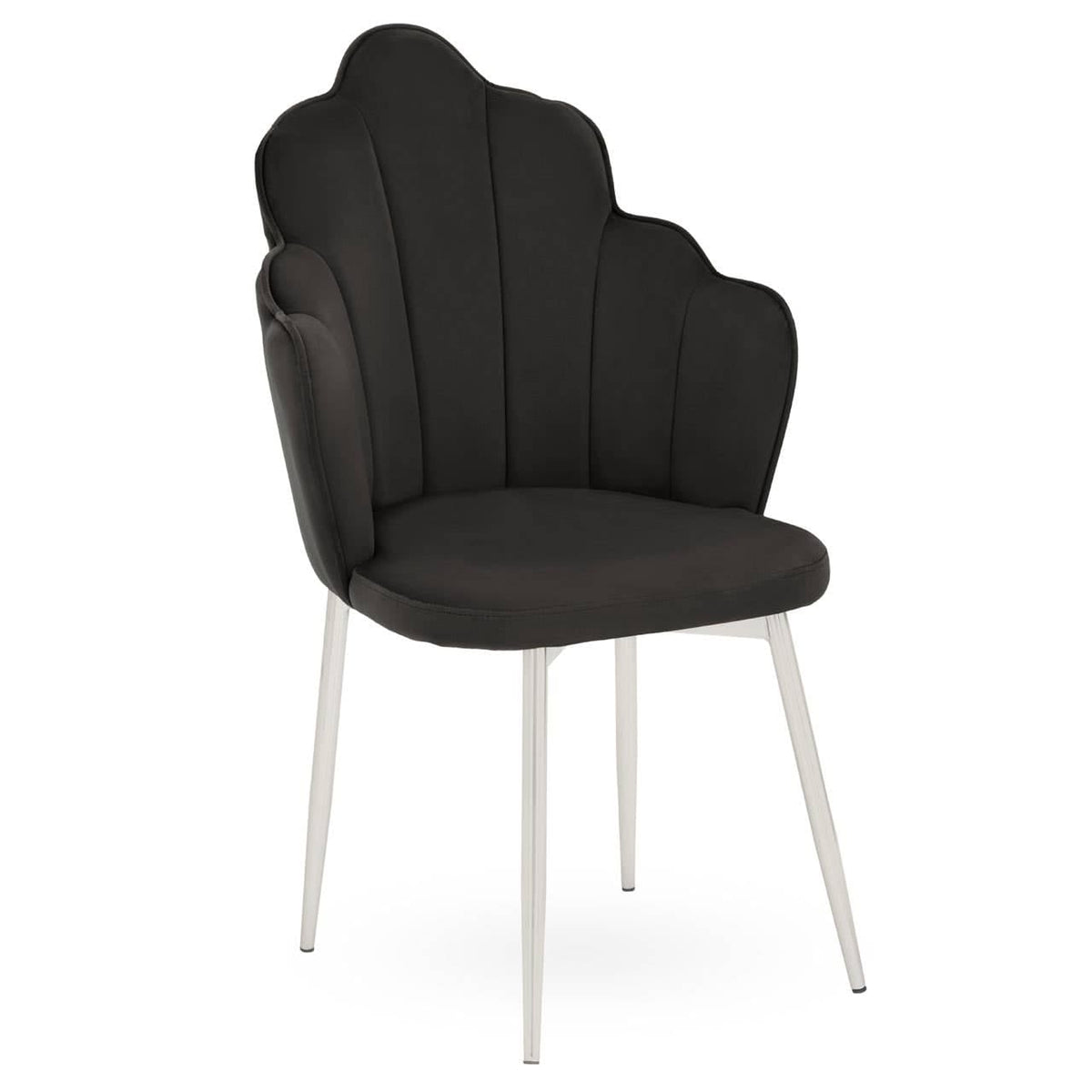 Tian Black Velvet Chair.