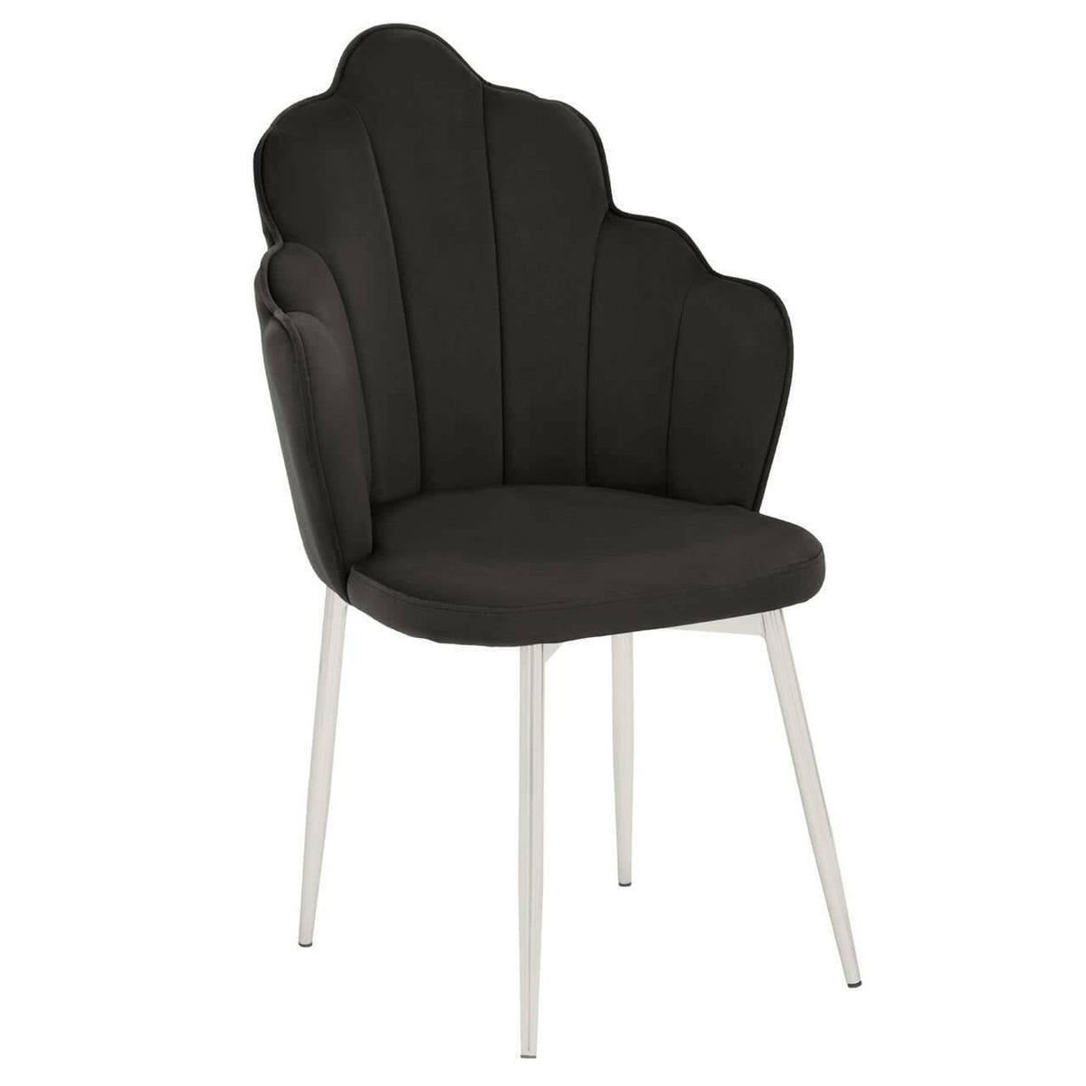 Tian Black Velvet Chair.
