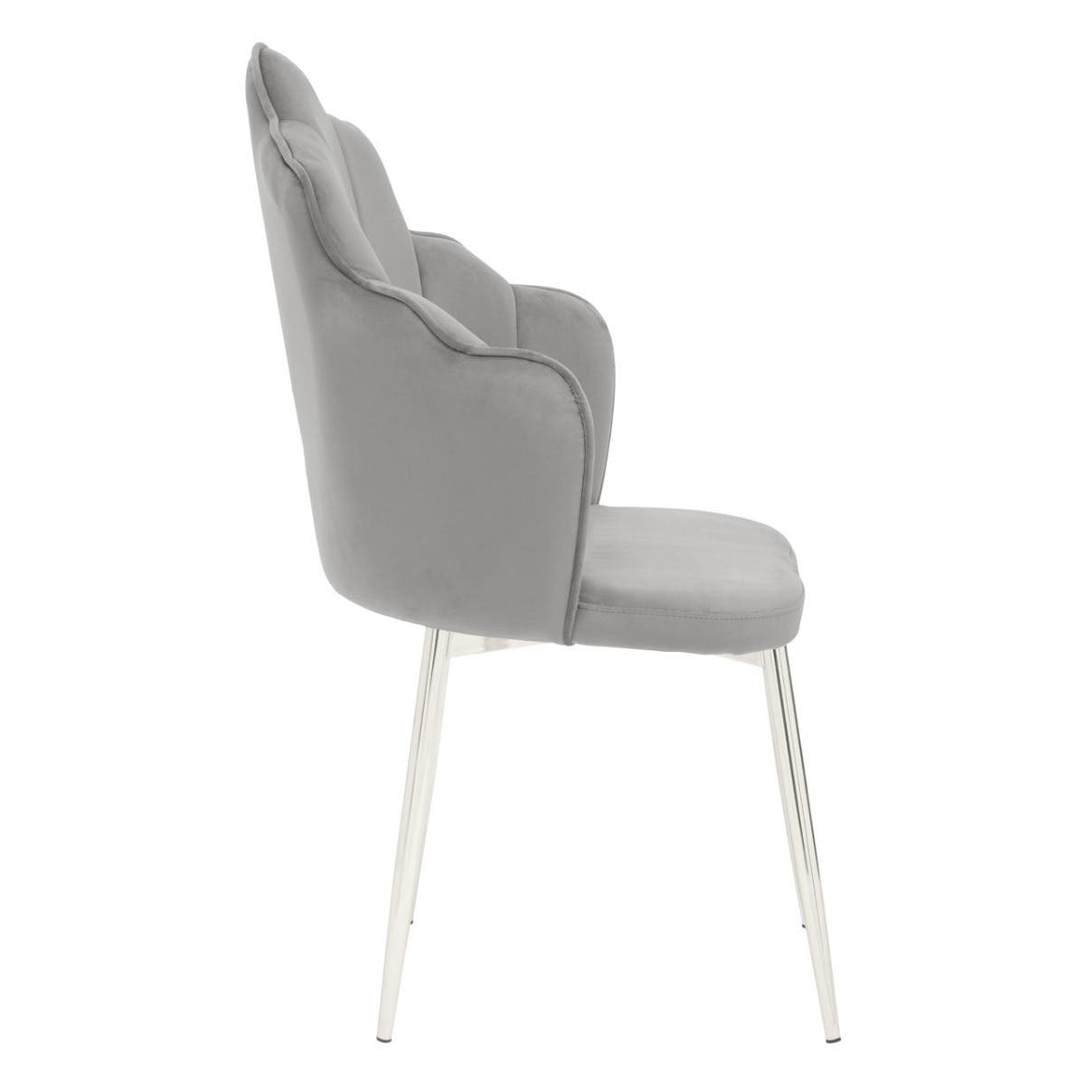 Tian Grey Velvet Chair.