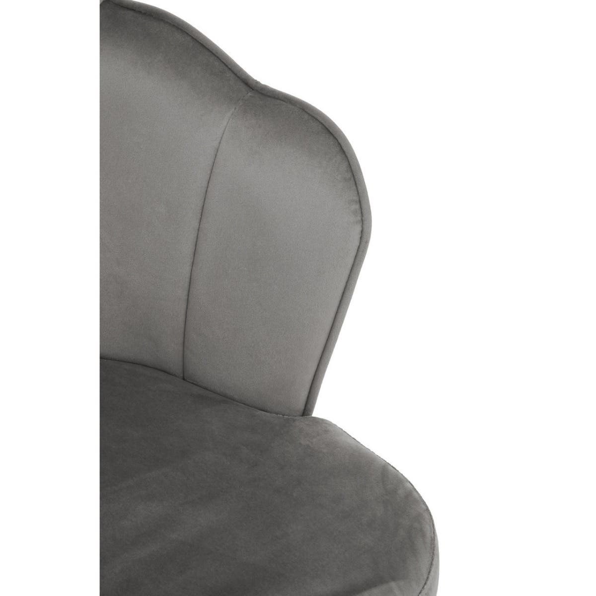 Tian Grey Velvet Chair.
