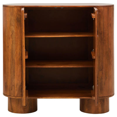 Noosa & Co. Living Torcino Two Door Brown Mango Wood Cabinet House of Isabella UK