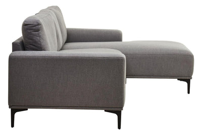 Noosa & Co. Living Toulon 3 Seat Grey Fabric Left Chaise Sofa House of Isabella UK