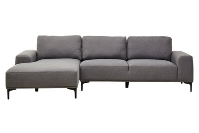 Noosa & Co. Living Toulon 3 Seat Grey Fabric Right Chaise Sofa House of Isabella UK