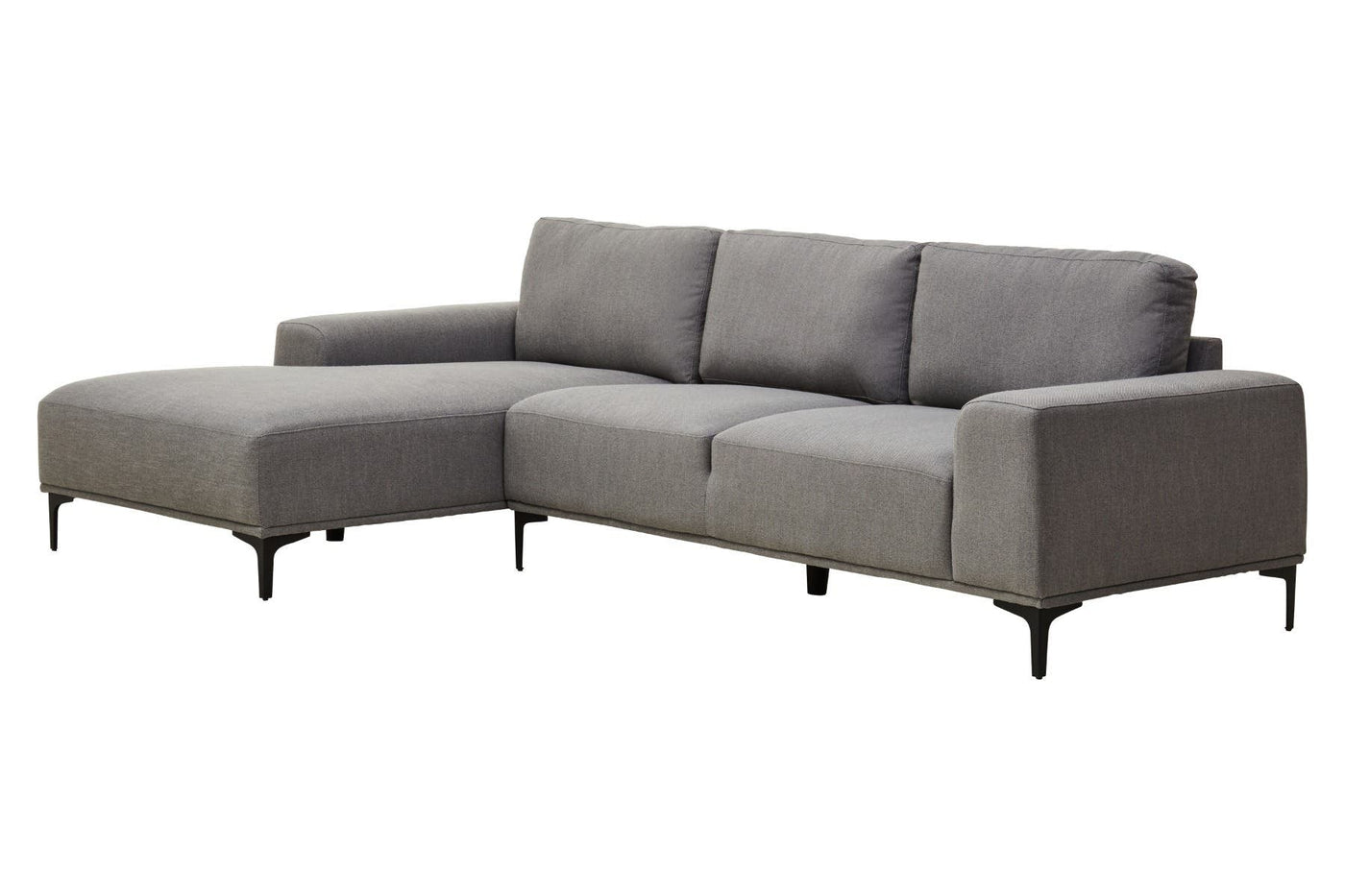 Noosa & Co. Living Toulon 3 Seat Grey Fabric Right Chaise Sofa House of Isabella UK