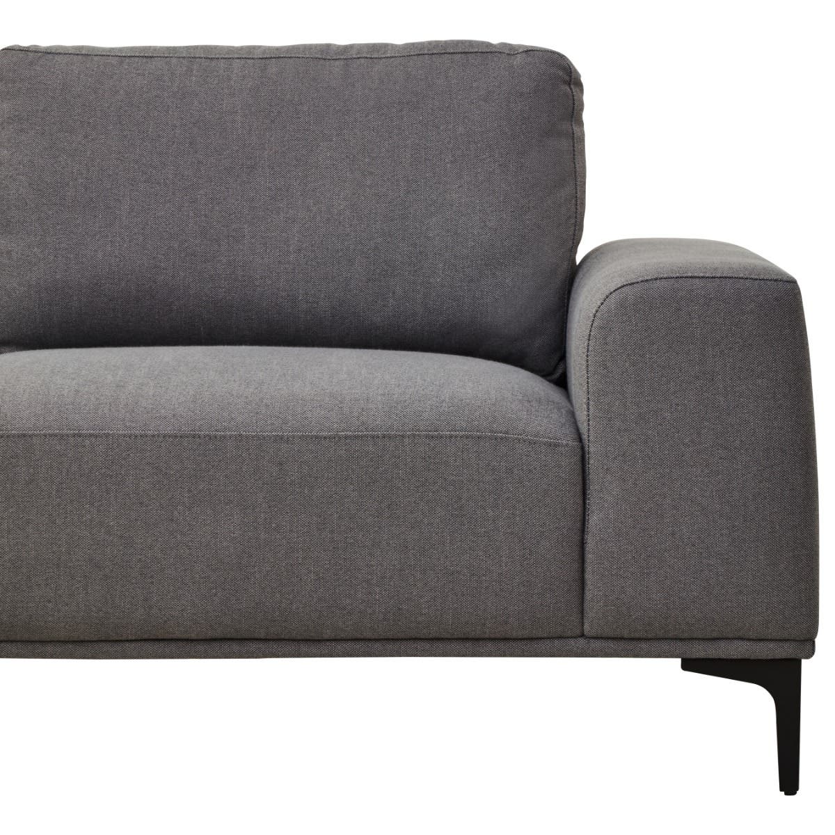 Noosa & Co. Living Toulon 3 Seat Grey Fabric Right Chaise Sofa House of Isabella UK