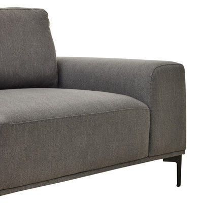 Noosa & Co. Living Toulon 3 Seat Grey Fabric Right Chaise Sofa House of Isabella UK