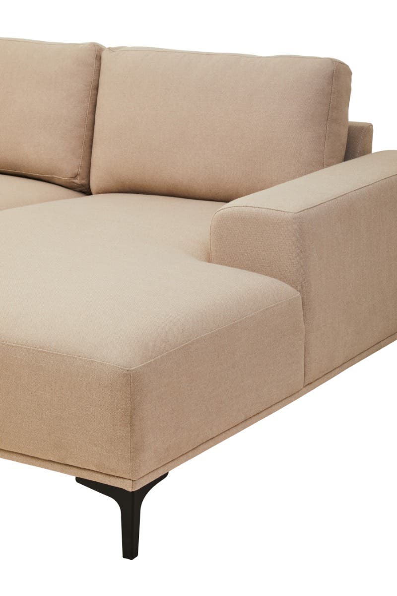 Noosa & Co. Living Toulon 3 Seat Natural Fabric Left Chaise Sofa House of Isabella UK