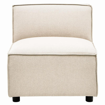 Noosa & Co. Living Toulouse Cream Fabric Armless Sofa. House of Isabella UK