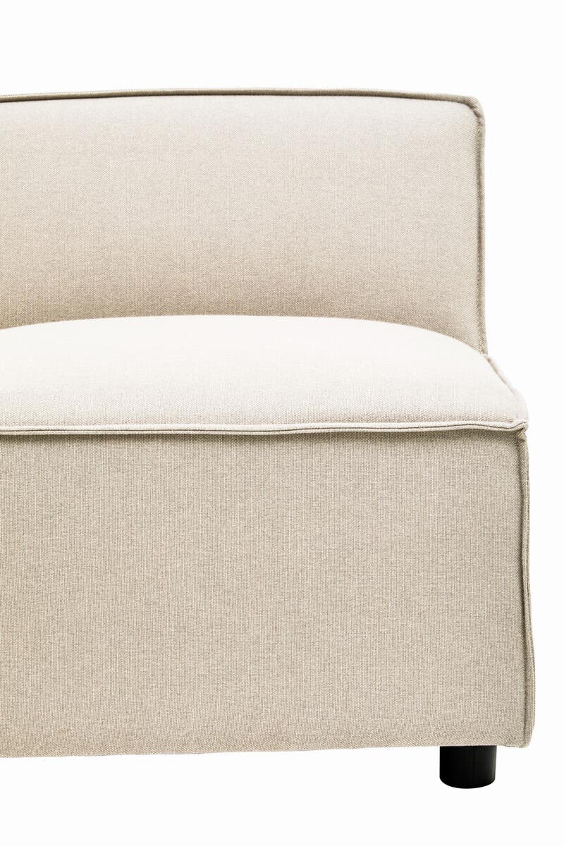 Noosa & Co. Living Toulouse Cream Fabric Armless Sofa. House of Isabella UK